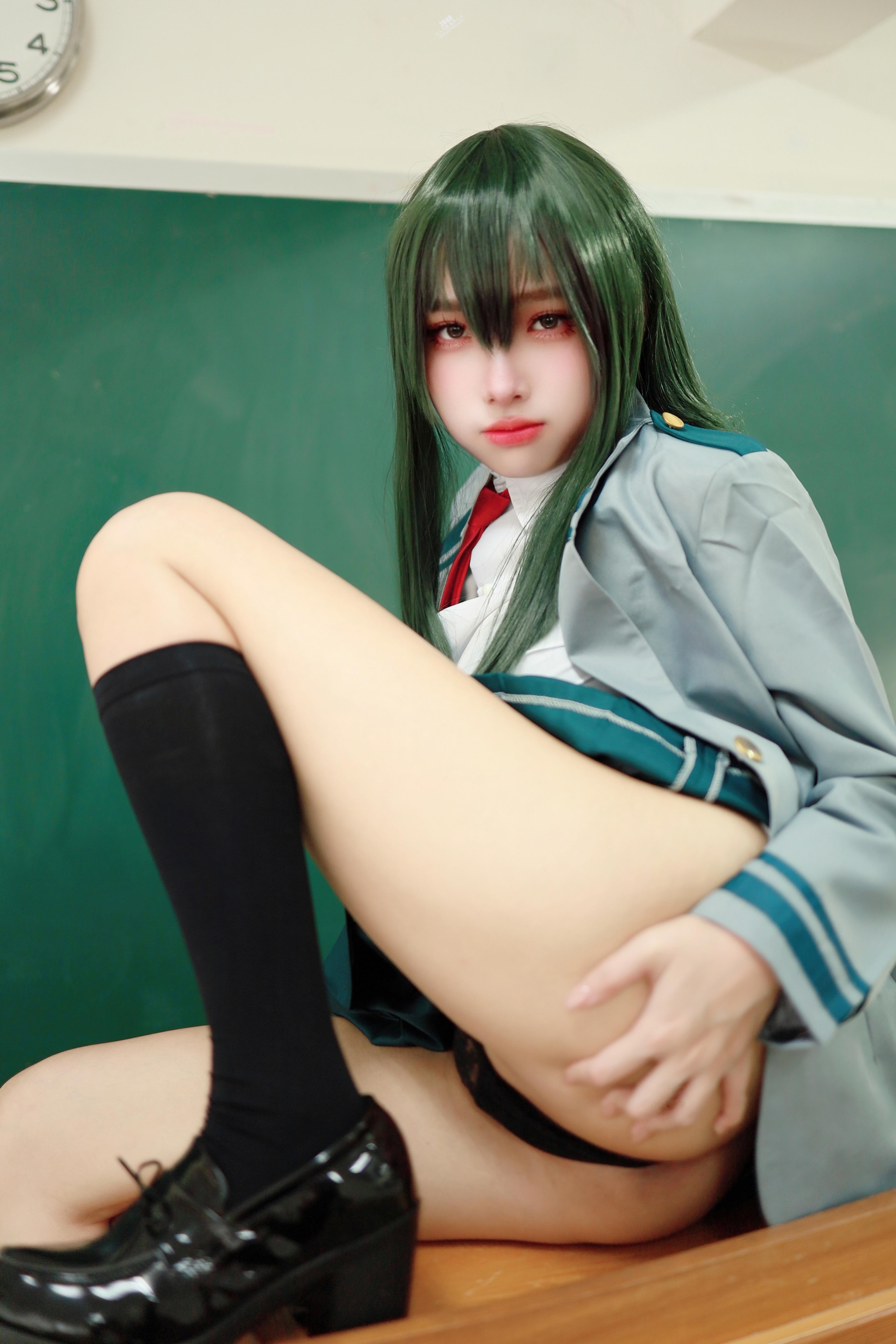 慕慕momo  蛙吹梅雨 學生服 Asui Tsuyu 【27P】